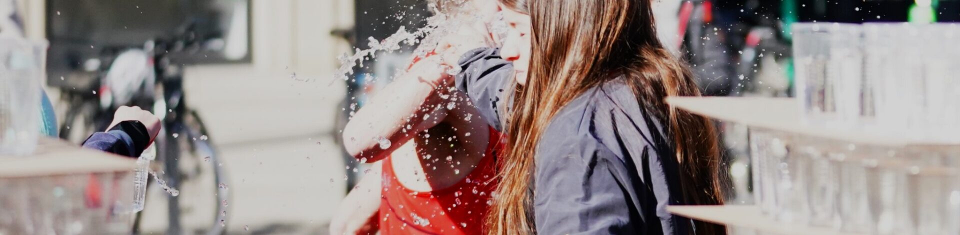 Unfreiwillige Dusche auf dem Jungfernstieg